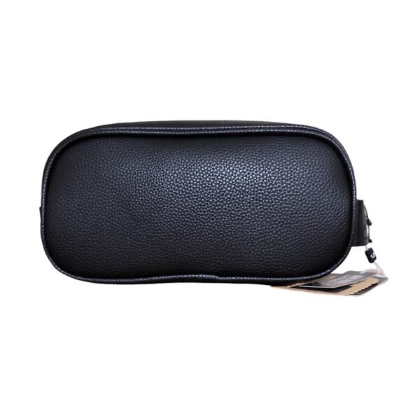 True Religion Men's Vemo Toiletry Bag Horseshoe Logo Black/Red 2 Travel Bottles - Picture 2 of 8